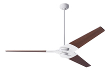 Modern Fan Co. TOR-GW-62-MG-NL-003 - Torsion Fan; Gloss White Finish; 62" Mahogany Blades; No Light; Handheld Remote Control (2-wire)