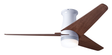 Modern Fan Co. VEL-FM-GW-48-MG-853-WC - Velo Flush DC Fan; Gloss White Finish; 48" Mahogany Blades; 17W LED; Wall Control