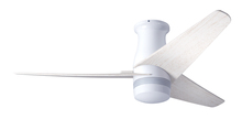 Modern Fan Co. VEL-FM-GW-48-WW-NL-RC - Velo Flush DC Fan; Gloss White Finish; 48" Whitewash Blades; No Light; Handheld Remote Control