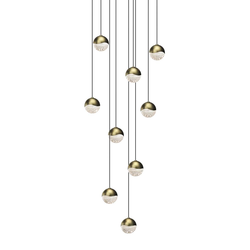 9-Light Round Small LED Pendant