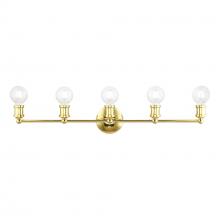  14425-02 - 5 Light Polished Brass ADA Large Vanity Sconce