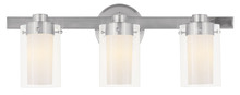  1543-91 - 3 Light Brushed Nickel Bath Light