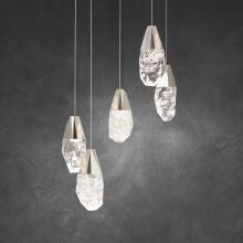 Schonbek Beyond BPD20205OH-BK - Martini 5 Light LED 3000K/3500K/4000K 120V-277V Chandelier in Black with Optic Haze Quartz