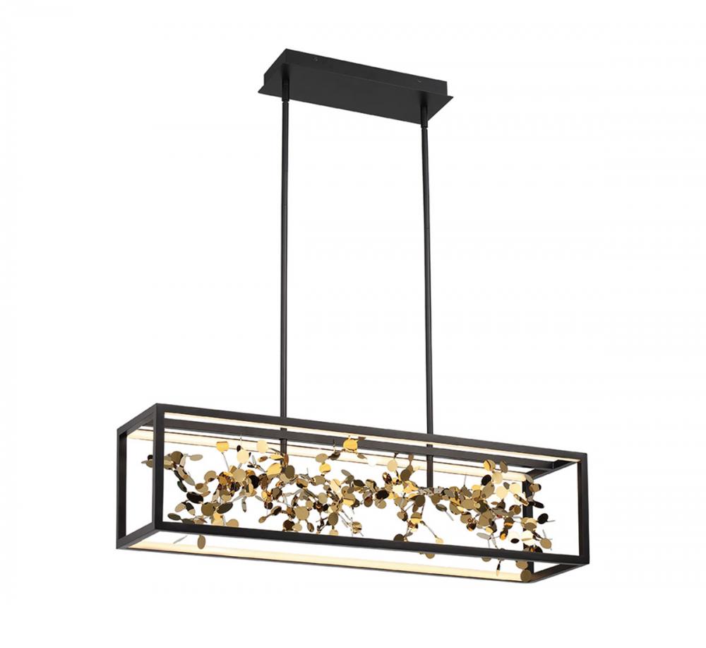 Terlizzi, Medium Linear LED Chandelier, Matte Black