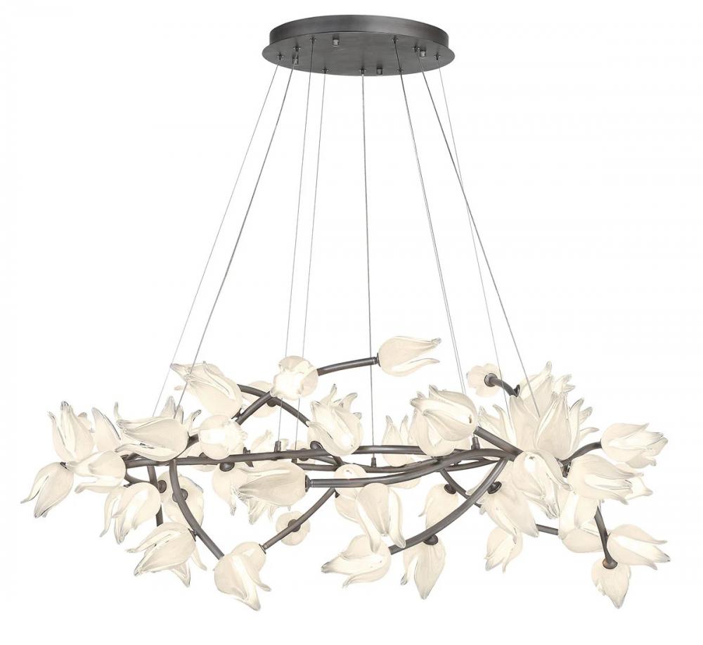 Belluno, 72 Light Grand Chandelier, Brushed Vintage Grey