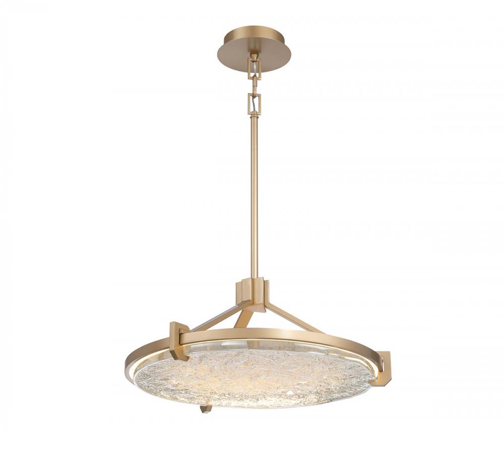 Raffinato, Small LED Chandelier, Brushed Gold