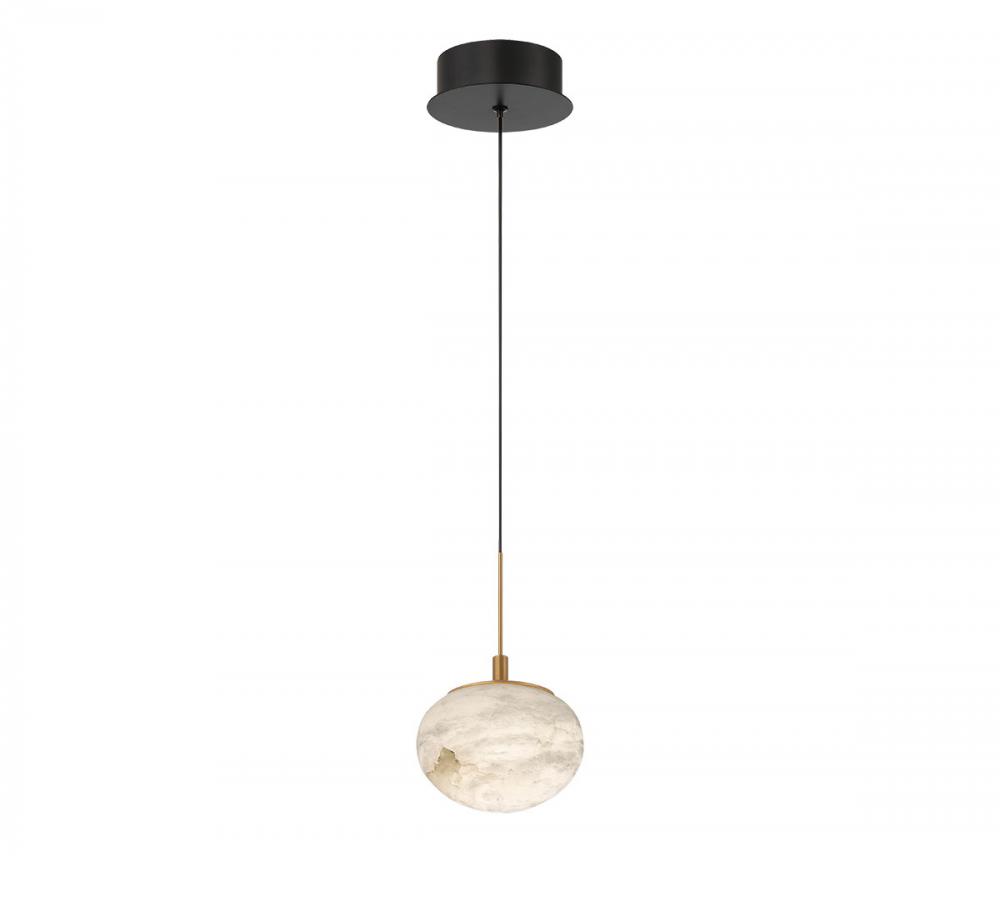 Calcolo, 1 Light LED Pendant, Matte Black