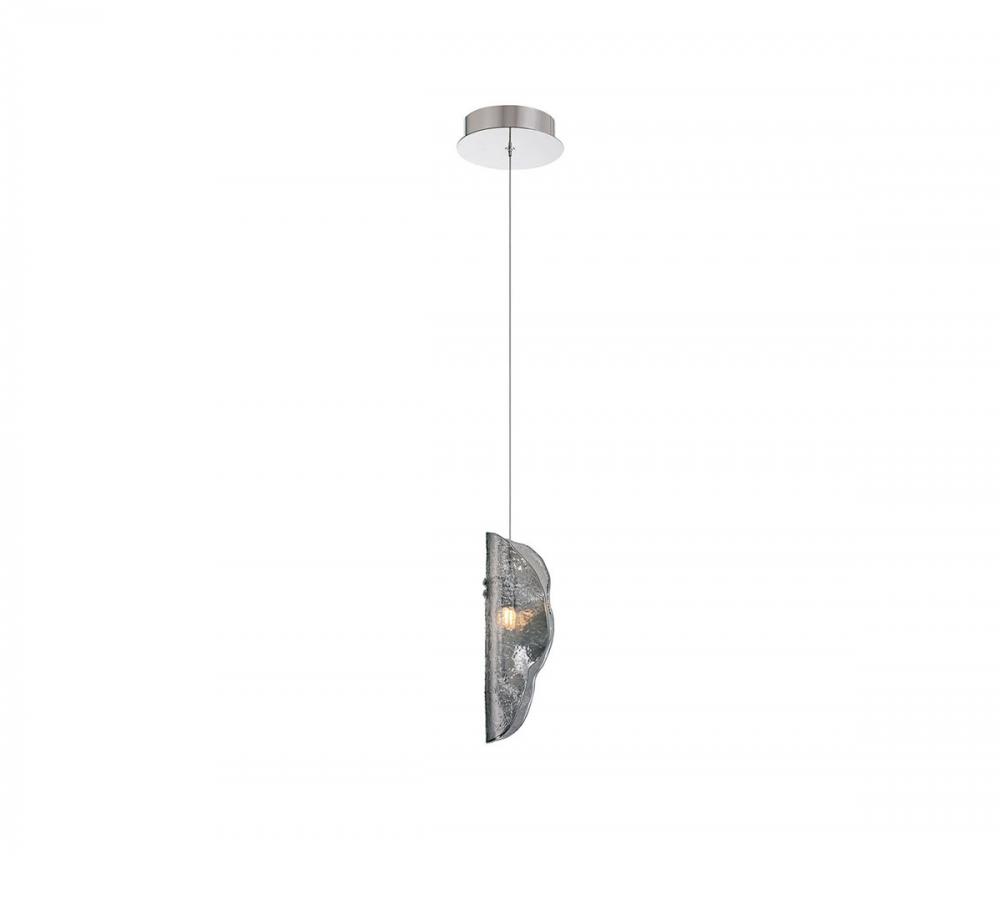 Sorrento, 1 Light LED Pendant, Smoke, Chrome Canopy