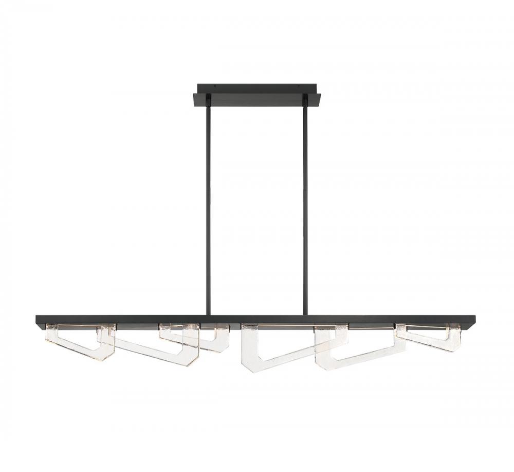 Arezzo, Linear LED Chandelier, 
Painted Brushed Grey