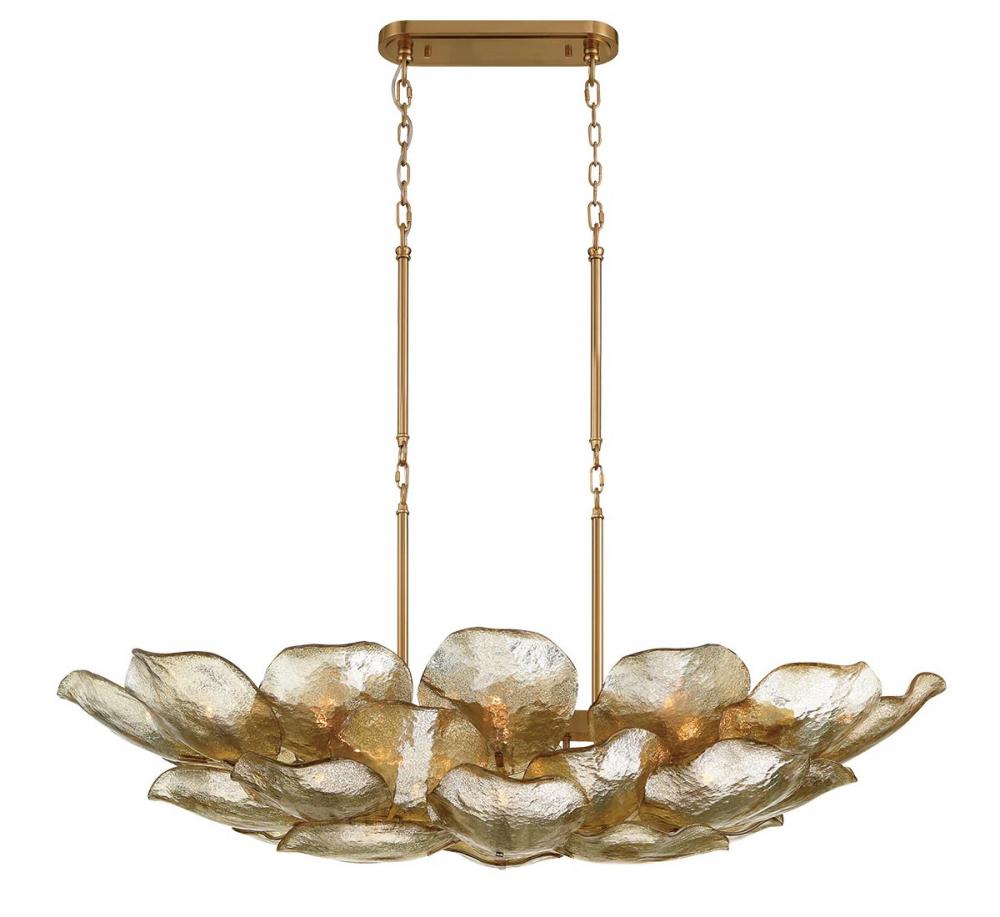 Corato, 26 Light Island Chandelier, Brushed Brass