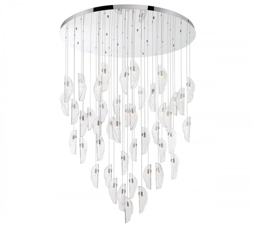 Sorrento, 45 Light LED Grand Chandelier, Clear, Chrome Canopy