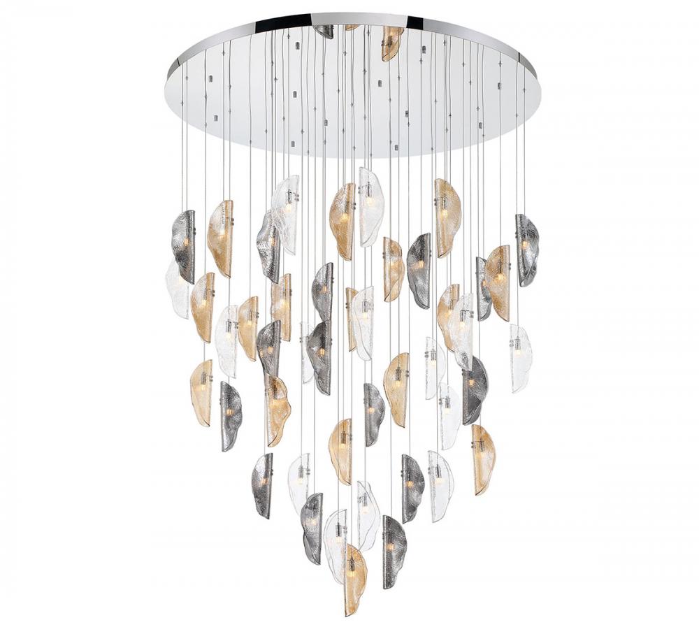 Sorrento, 45 Light LED Grand Chandelier, Mixed, Chrome Canopy