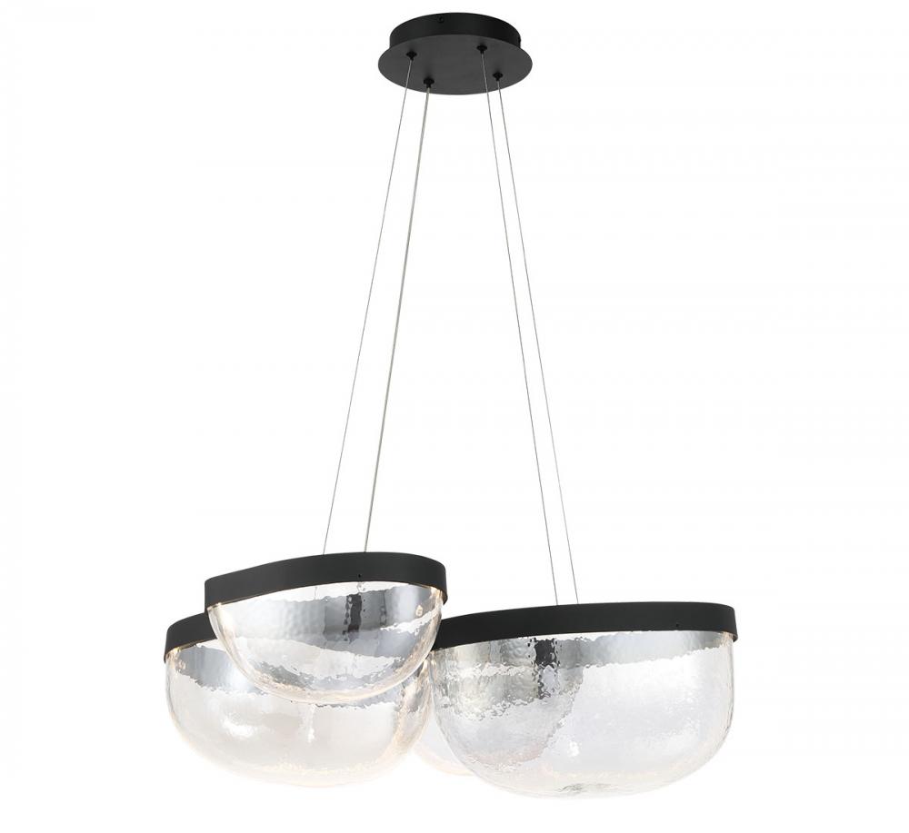 Aveah, 4 Light LED Chandelier, Sand Black