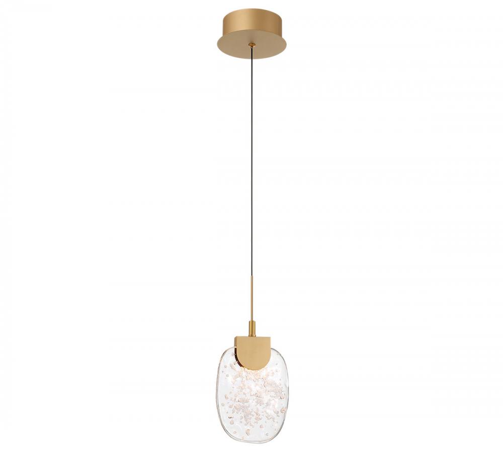 Castelo, 1 Light LED Pendant, Painted Antique Brass