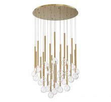 Lib & Co. CA 10146-07 - Positano, 25 Light Round LED Chandelier, Plated Brushed Gold