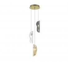 Lib & Co. CA 10162-023-07 - Sorrento, 3 Light LED Pendant, Mixed, Gold Canopy