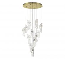 Lib & Co. CA 10164-017-07 - Sorrento, 12 Light Round LED Chandelier, Clear, Gold Canopy