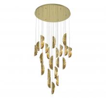 Lib & Co. CA 10167-020-07 - Sorrento, 21 Light Round LED Chandelier, Copper, Gold Canopy