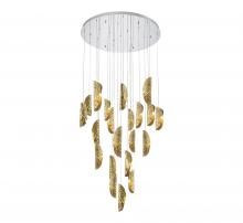 Lib & Co. CA 10167-020-01 - Sorrento, 21 Light Round LED Chandelier, Copper, Chrome Canopy