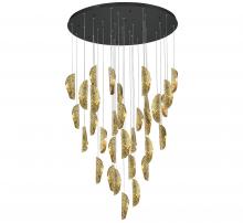 Lib & Co. CA 10169-020-02 - Sorrento, 32 Light round LED Chandelier, Copper, Black Canopy