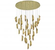 Lib & Co. CA 10169-020-07 - Sorrento, 32 Light round LED Chandelier, Copper, Gold Canopy