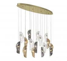 Lib & Co. CA 10172-023-07 - Sorrento, 16 Light Oval LED Chandelier, Mixed, Gold Canopy