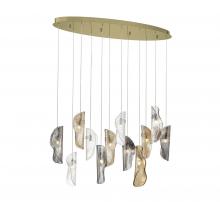 Lib & Co. CA 12034-023-07 - Sorrento, 12 Light Oval LED Chandelier, Mixed, Gold Canopy