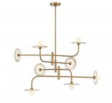 Lib & Co. CA 12052-037 - Teramo, 8 Light LED Chandelier, Brushed Brass