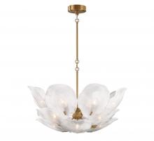 Lib & Co. CA 12055-039 - Corato, 16 Light Chandelier, Brushed Brass with Translucent White Glass