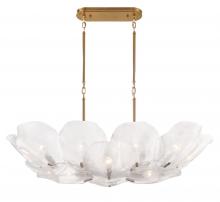 Lib & Co. CA 12056-039 - Corato, 14 Light Chandelier, Brushed Brass with Translucent White Glass