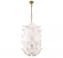 Lib & Co. CA 12057-039 - Corato, 40 Light Chandelier, Brushed Brass with Translucent White Glass