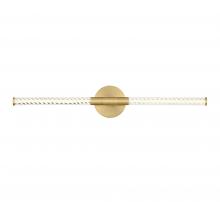 Lib & Co. CA 12079-07 - Volterra, 2 Light LED Wall Mount, Plated Brushed Gold