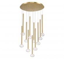 Lib & Co. CA 12110-07 - Soffio, 11 Light Round LED Chandelier, Plated Brushed Gold