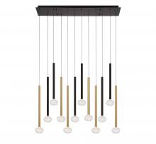 Lib & Co. CA 12113-023 - Soffio, 12 Light Linear LED Chandelier, Mixed