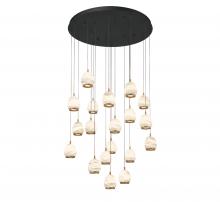 Lib & Co. CA 12138-02 - Lucidata, 19 Light Round LED Chandelier, Matte Black