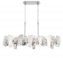 Lib & Co. CA 12214-01 - Castellana , 6 Light Linear Chandelier , Chrome , Clear Crystal