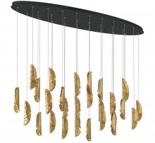 Lib & Co. CA 12221-020-02 - Sorrento, 28 Light Oval LED Chandelier, Copper, Black Canopy