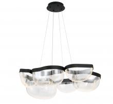 Lib & Co. CA 12237-08 - Aveah, 6 Light LED Chandelier, Sand Black