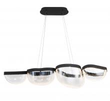 Lib & Co. CA 12238-08 - Aveah, 4 Light Linear LED Chandelier, Sand Black