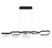 Lib & Co. CA 12239-08 - Aveah, 5 Light Linear LED Chandelier, Sand Black