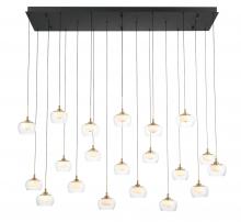 Lib & Co. CA 12244-02 - Manarola, 20 light Rectangular LED Chandelier, Matte Black