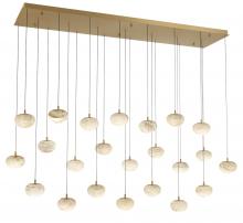 Lib & Co. CA 12246-030 - Calcolo, 23 light Rectangular LED Chandelier, Painted Antique Brass