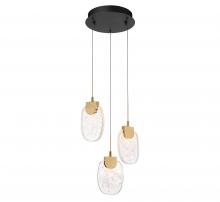 Lib & Co. CA 12288-02 - Castelo, 3 Light LED Pendant, Matte Black