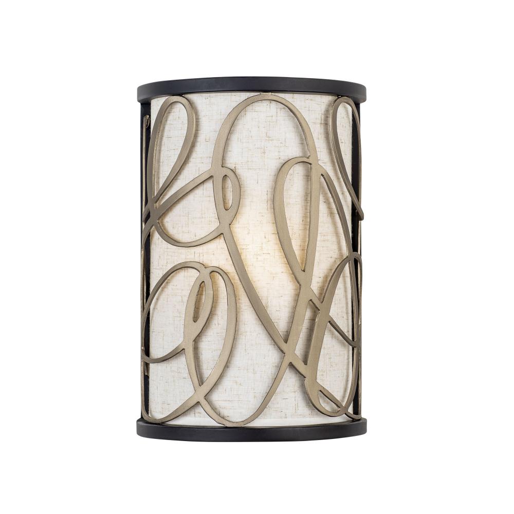 Scribble 1-Lt Sconce - Matte Black/Artifact