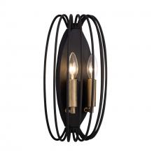 Varaluz 375W02CBHG - Nico 2-Lt Sconce - Carbon/Havana Gold