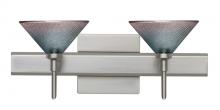 Besa Lighting 2SW-117691-LED-SN-SQ - Besa Wall With SQ Canopy Kona Satin Nickel Bi-Color 2x5W LED