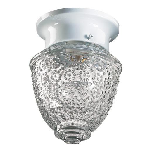 1LT 6" Acorn Fixture/Wh