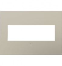 Legrand AWC3GSN4 - adorne® Satin Nickel Three-Gang Screwless Wall Plate