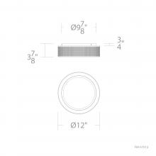 WAC US FM-57512-40-BK - Grille Flush Mount Light