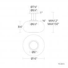 WAC US PD-48516-30-BK - Doma Pendant Light